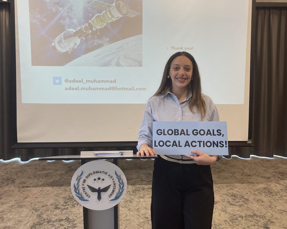 Nagham Wael at The Diplomatic Forum, Belgium